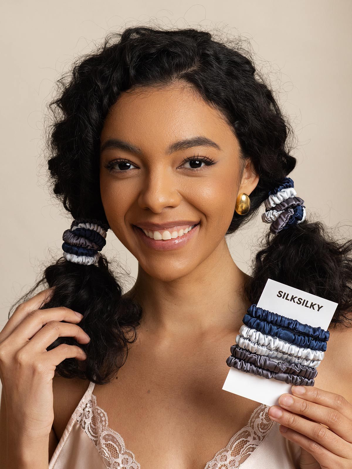 [Group4] SilkSilky-CA Pure Silk Scrunchie 008