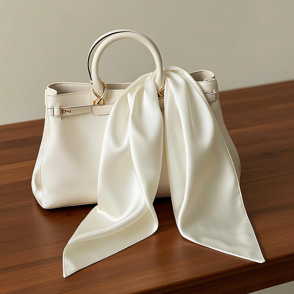 [Ivory] SilkSilky-CA Scarf 002