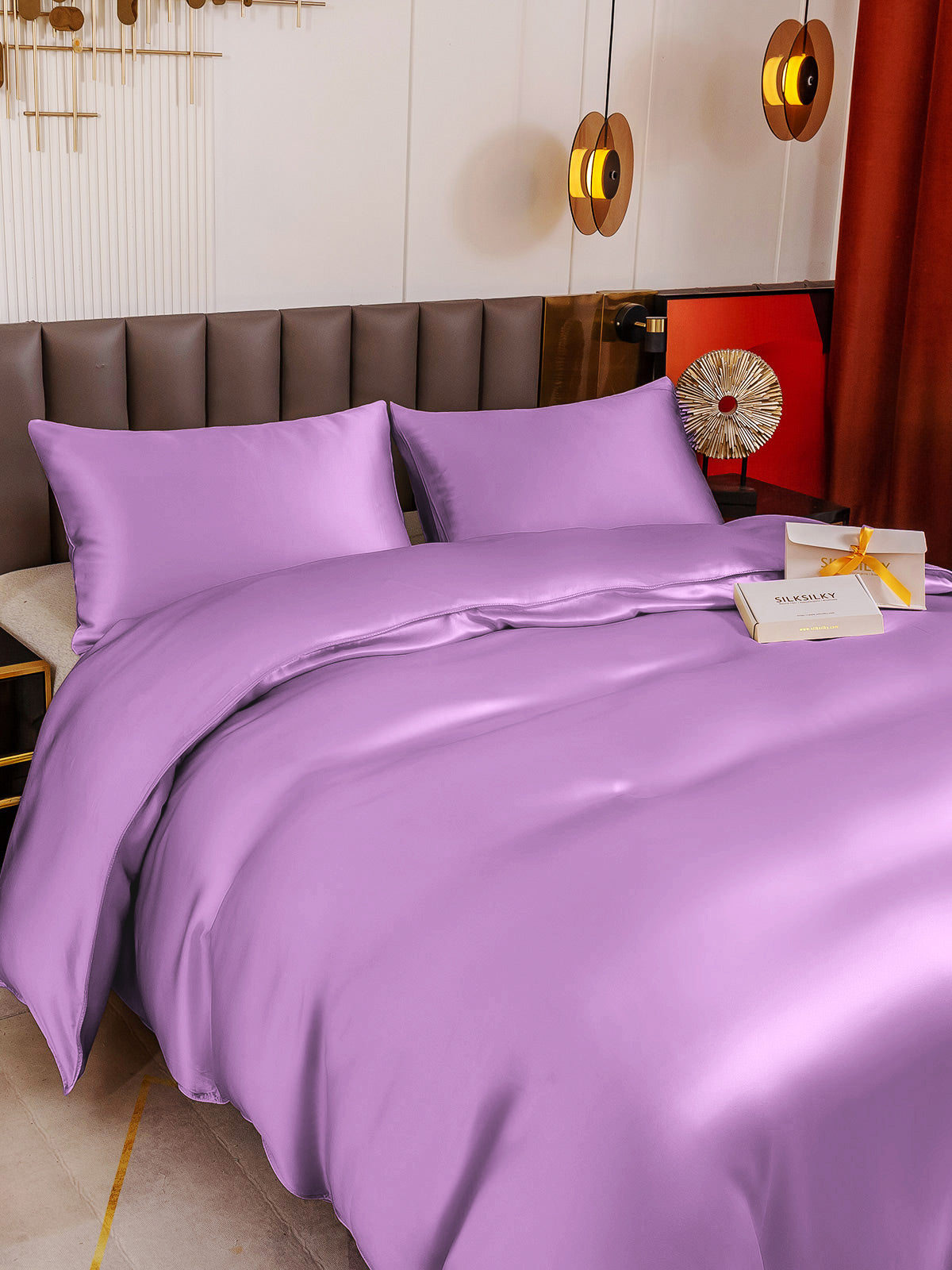 [Lavender] SilkSilky-CA 19Momme Pure Silk Bedding Set 004