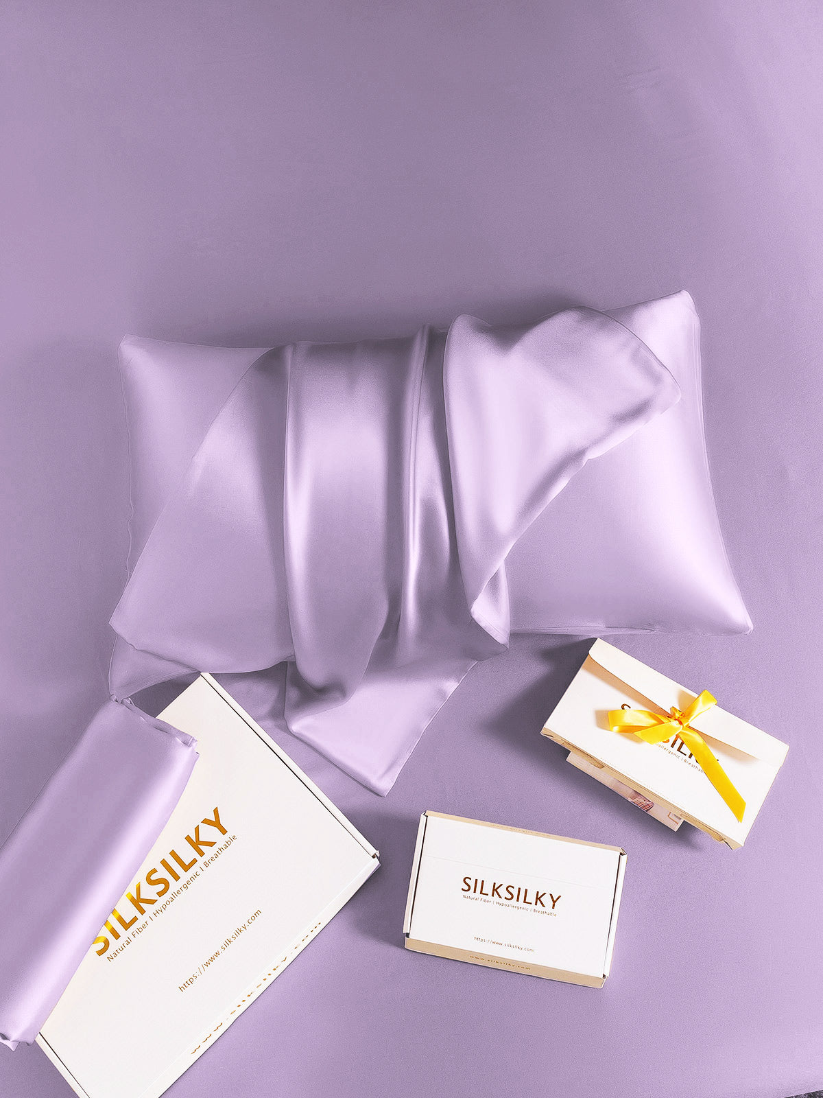 [Lavender] SilkSilky-CA 19Momme Pure Silk Pillowcase 007