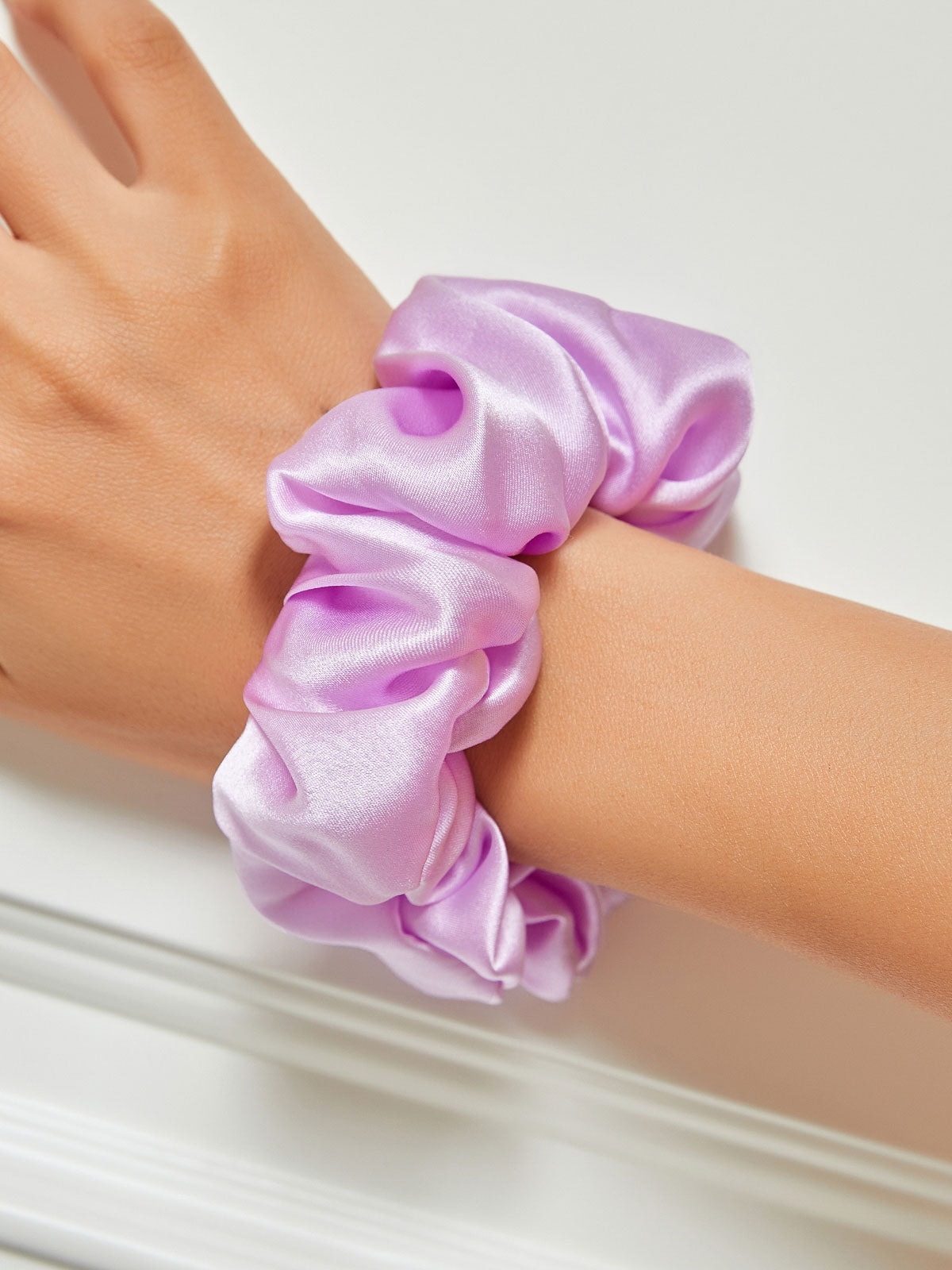 [Lavender] SilkSilky-CA 19Momme Pure Silk Scrunchie 001
