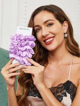 [Lavender] SilkSilky-CA Scrunchie 001