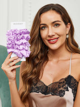 [Lavender] SilkSilky-CA Scrunchie 002