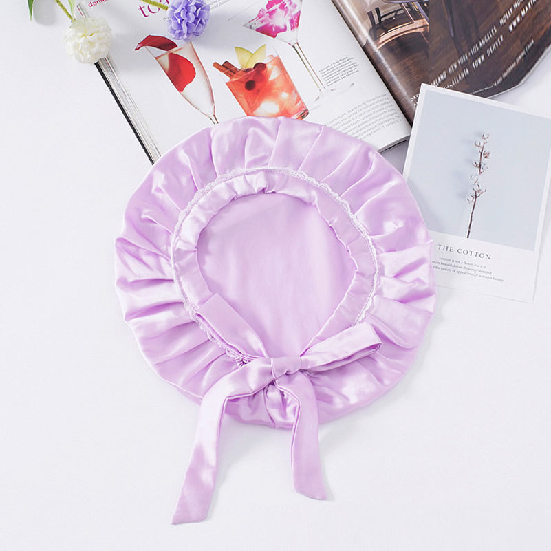 [Lavender] SilkSilky-CA Pure Silk Sleep Cap 004