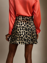 [Leopard] SilkSilky-CA Pure Silk Wrap Skirt 002,