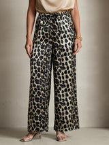 [Leopard] SilkSilky-CA Pure Silk Womens Pants 006,