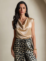 [Leopard] SilkSilky-CA Pure Silk Womens Pants 009,