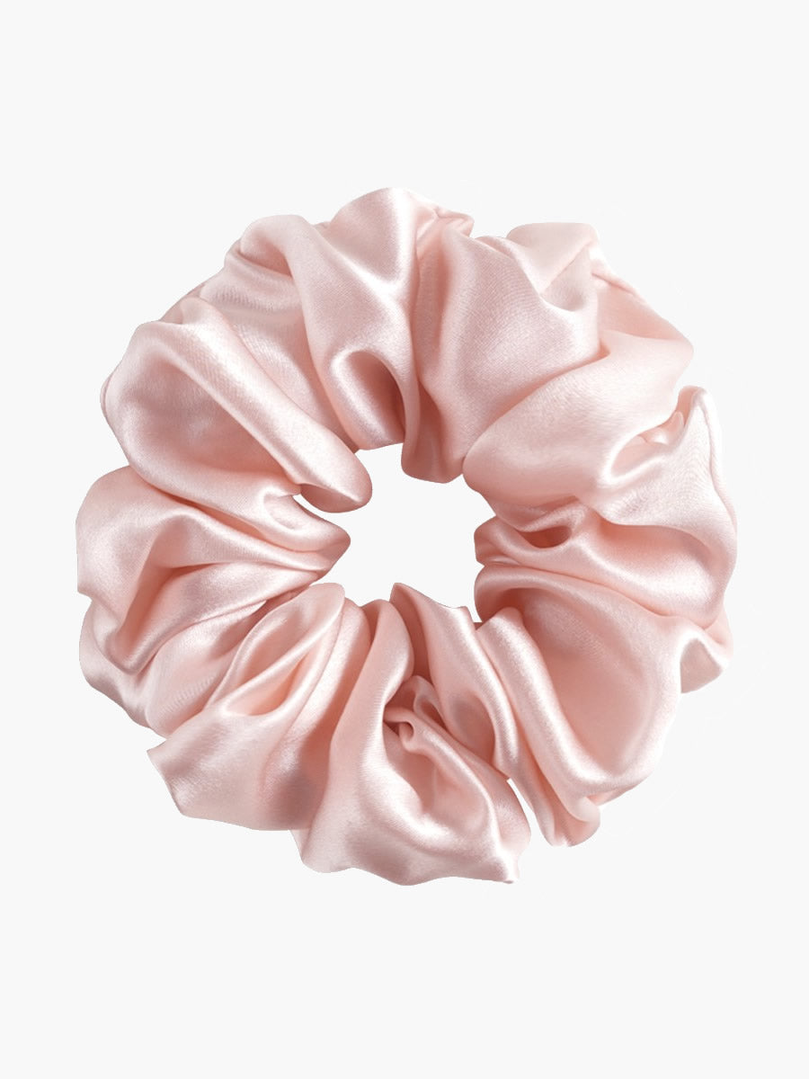 [Light Pink] SilkSilky-CA 19Momme Pure Silk Scrunchie 004