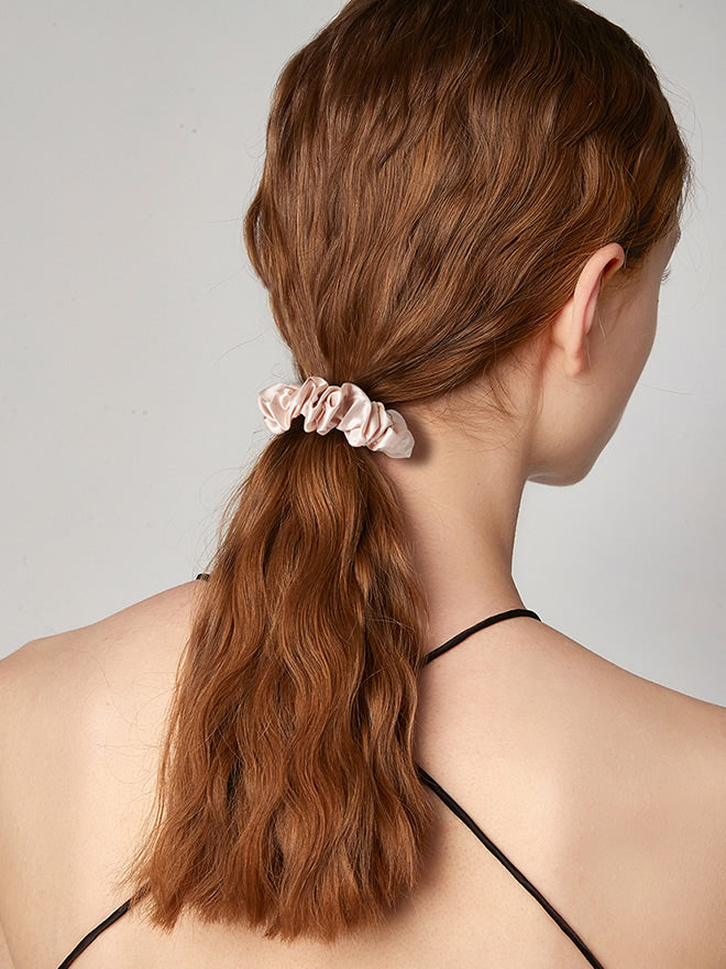 [Light Pink] SilkSilky-CA 19Momme Pure Silk Scrunchie 005