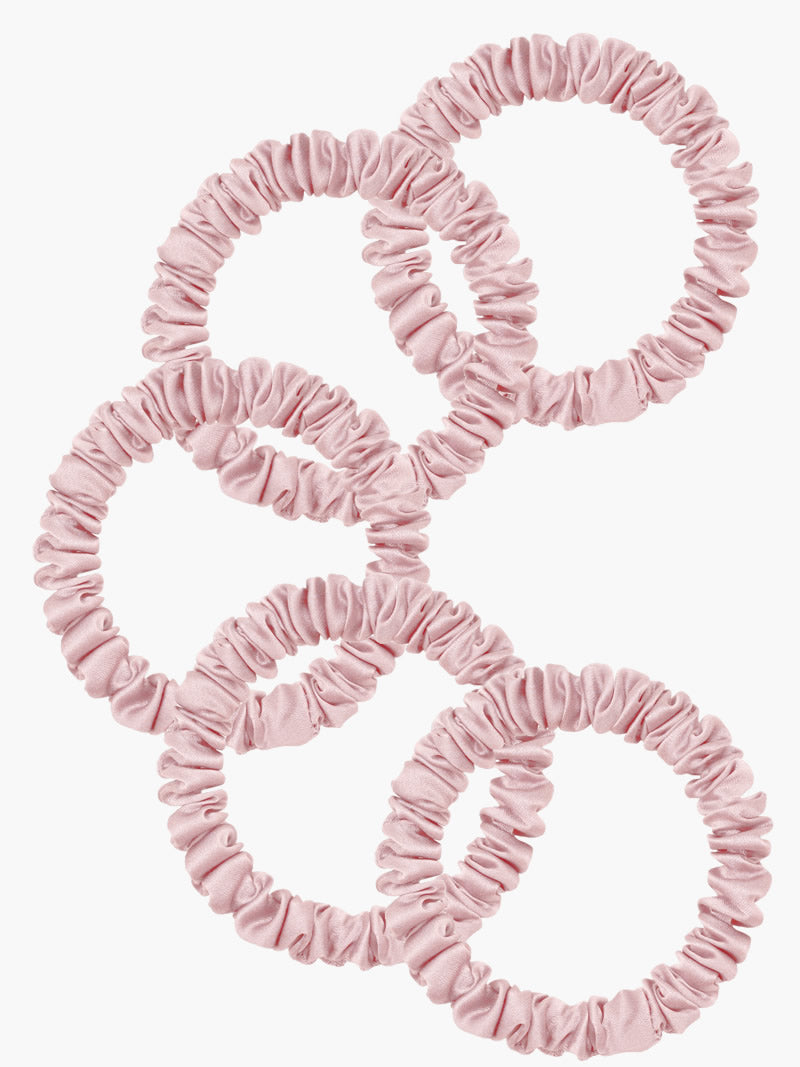 [Light Pink] SilkSilky-CA 19Momme Scrunchie 004