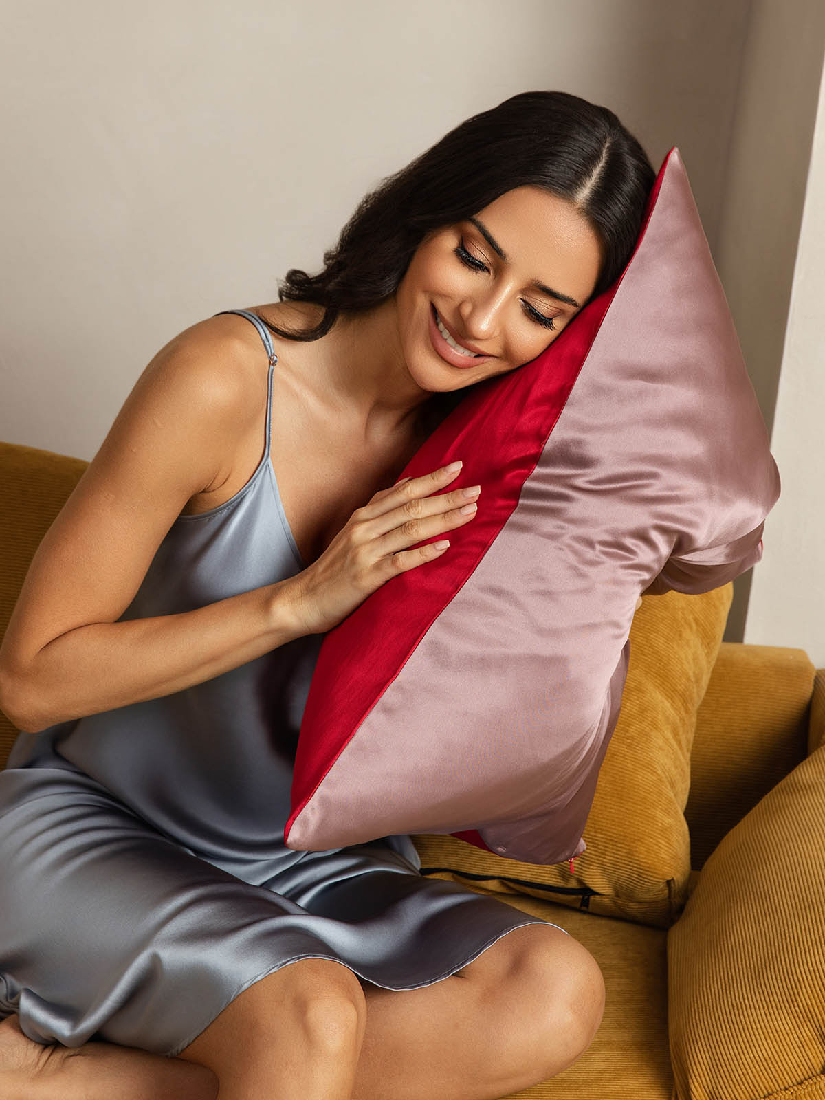 22Momme 100% Mulberry Silk Pillowcase - Two-tone Design