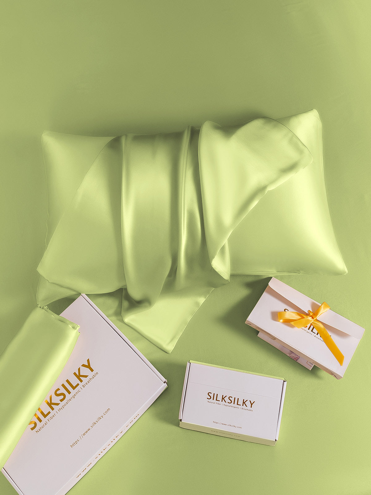 [Mint Green] SilkSilky-CA 19Momme Pure Silk Pillowcase 008
