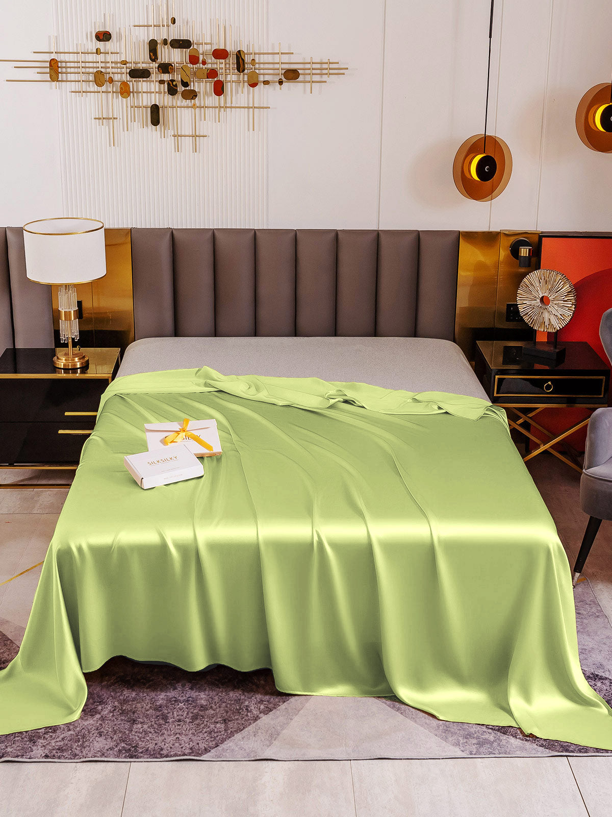 [Mint Green] SilkSilky-CA 19Momme Pure Silk Sheet 002