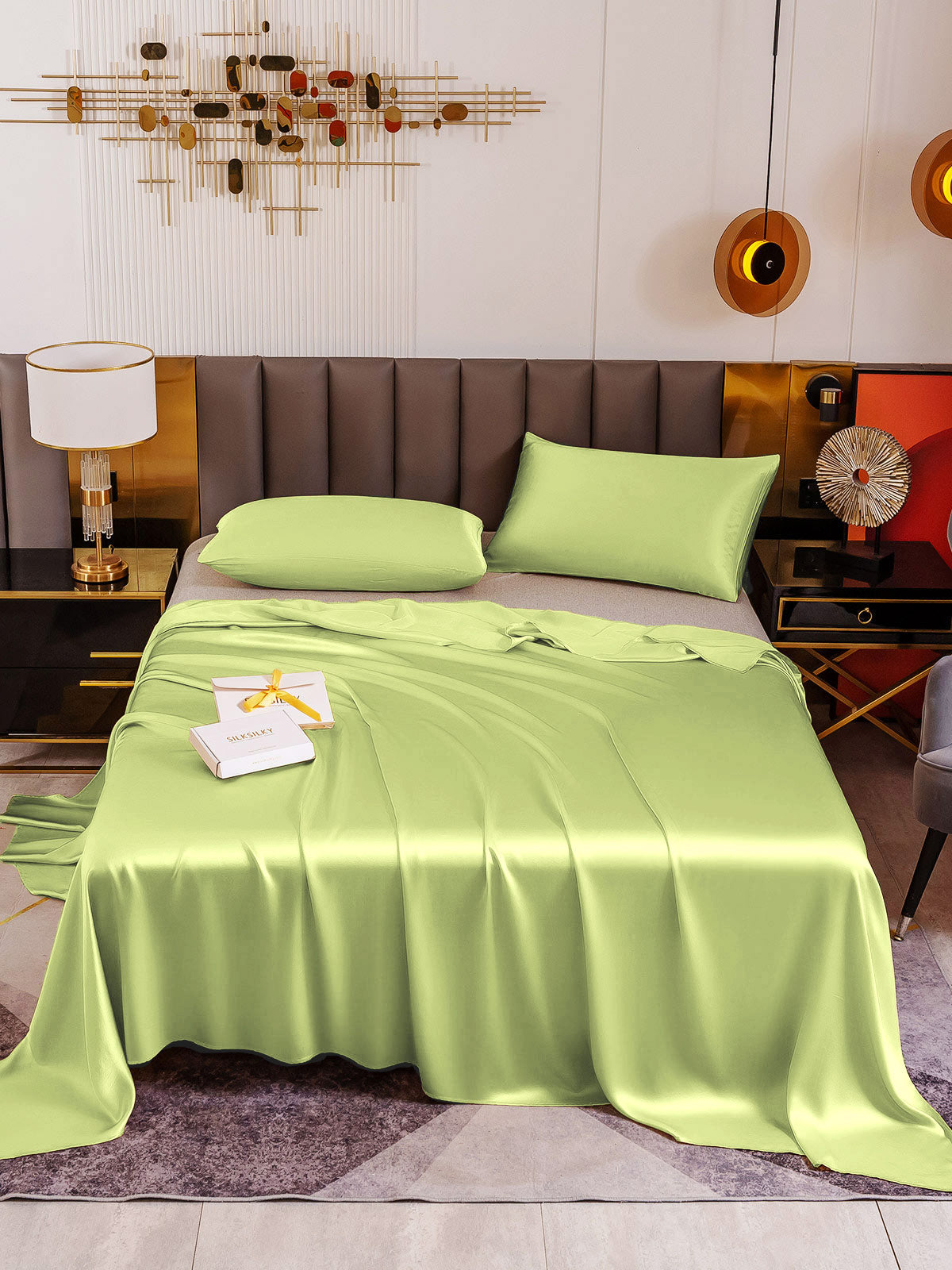 [Mint Green] SilkSilky-CA 19Momme Pure Silk Sheet 002