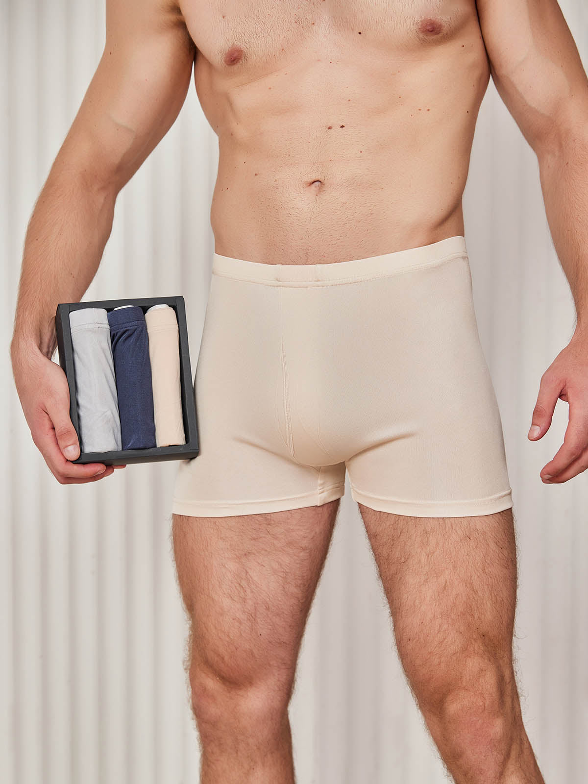[Multi] SilkSilky-CA Silk Knitted Mens Underwear 001