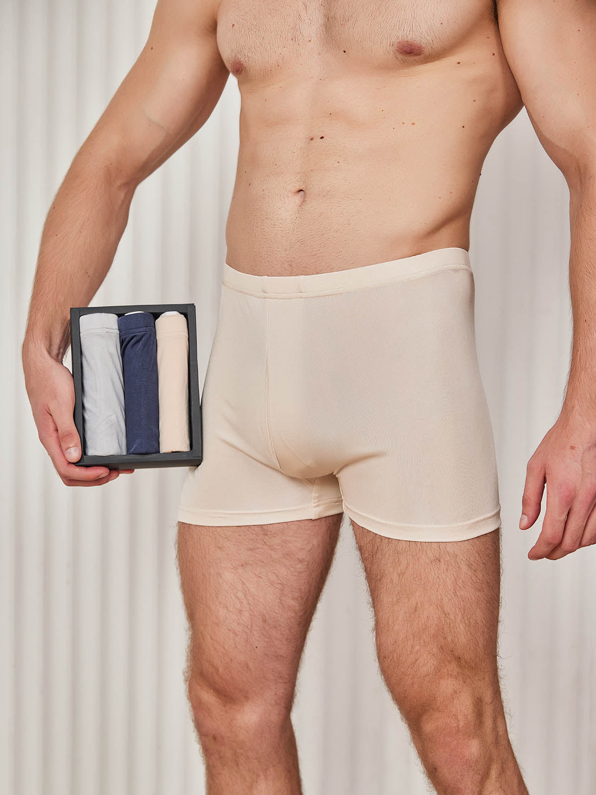 [Multi] SilkSilky-CA Silk Knitted Mens Underwear 002