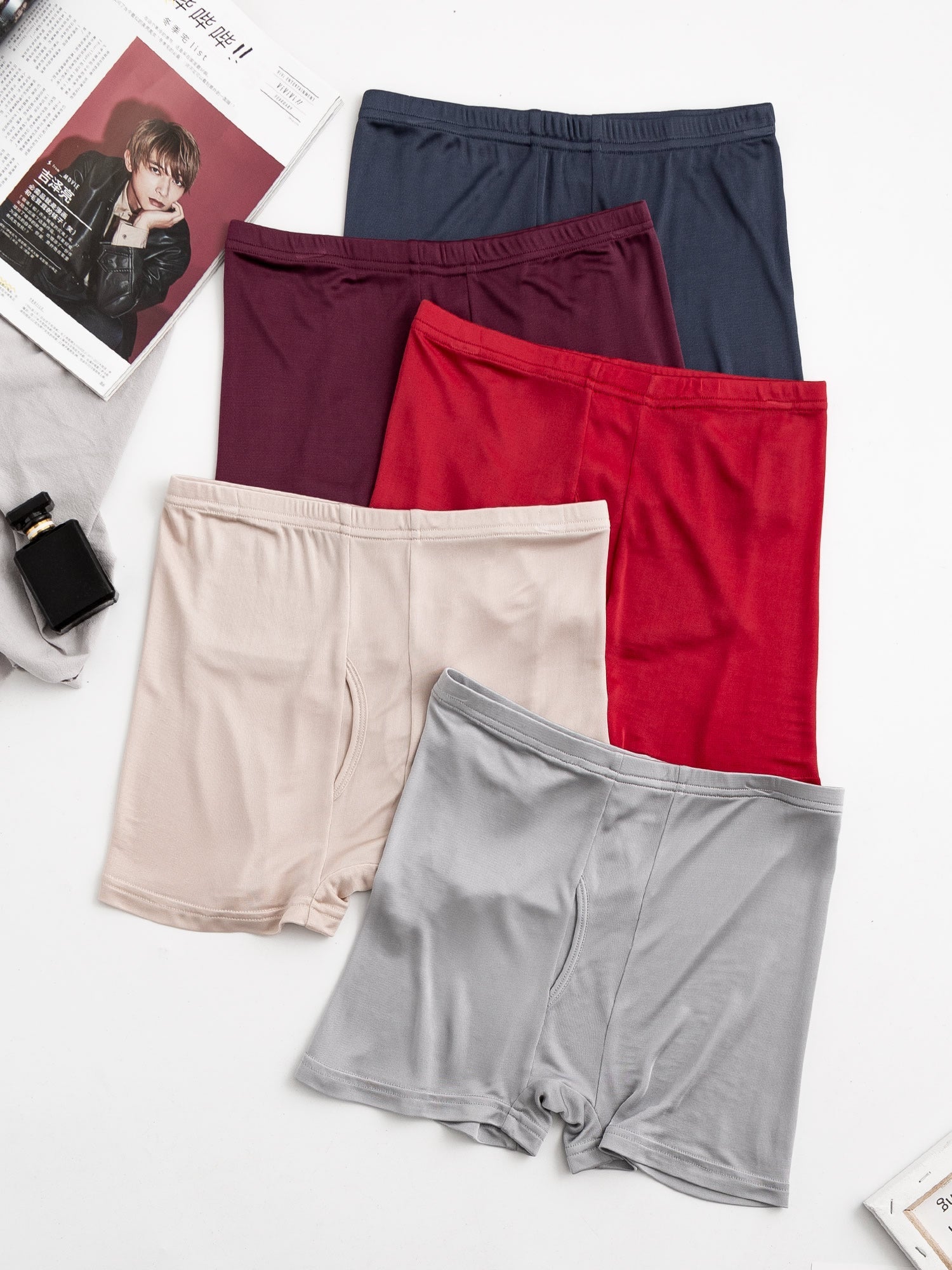 [Multi] SilkSilky-CA Silk Knitted Mens Underwear 003