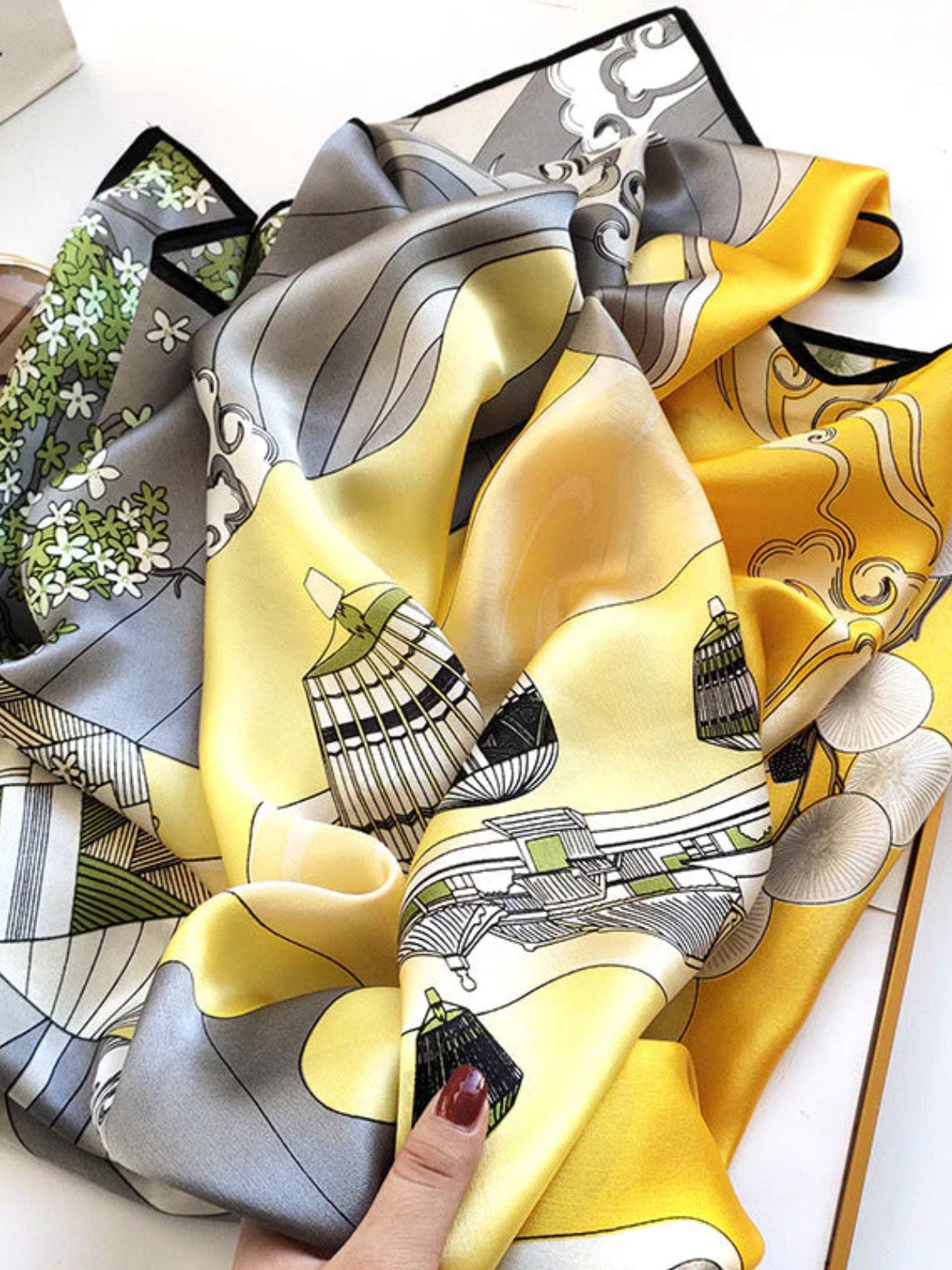 [P008] SilkSilky-CA Pure Silk Scarf 002
