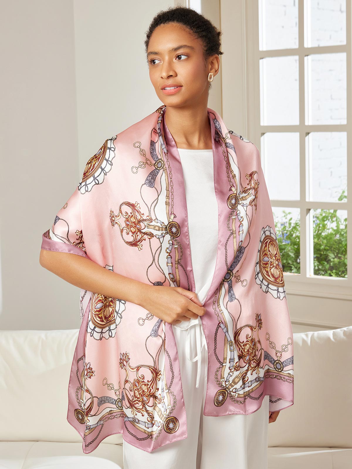 [P019] SilkSilky-CA Pure Silk Scarf 002