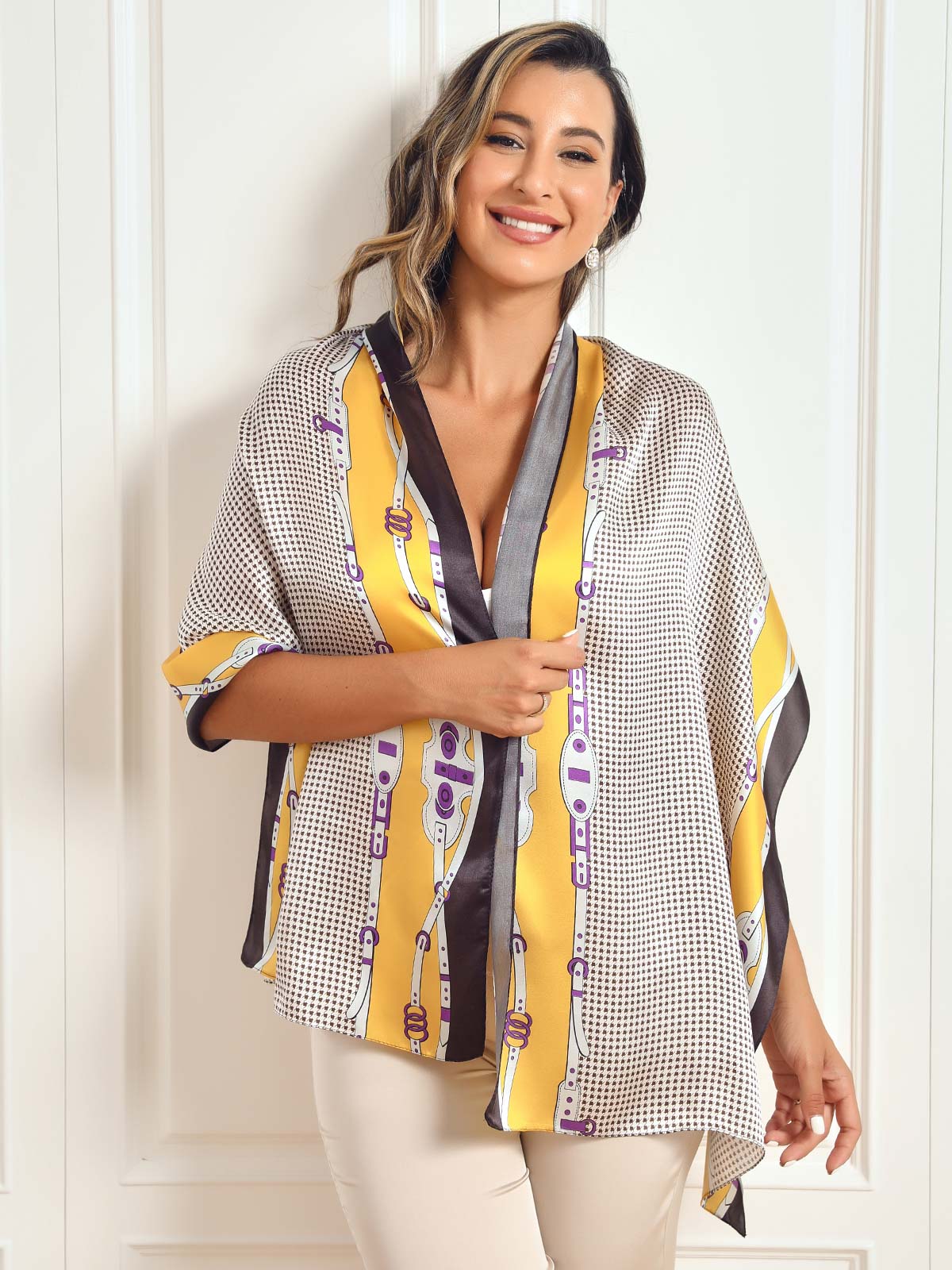 [P025] SilkSilky-CA Pure Silk Scarf 002