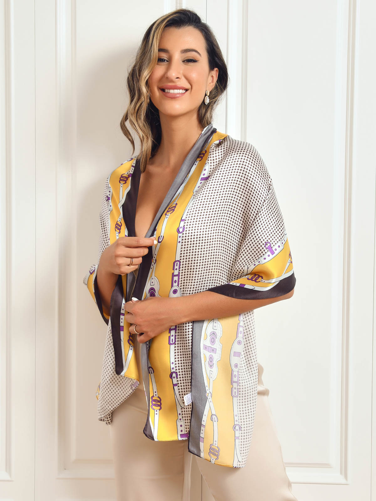 [P025] SilkSilky-CA Pure Silk Scarf 004