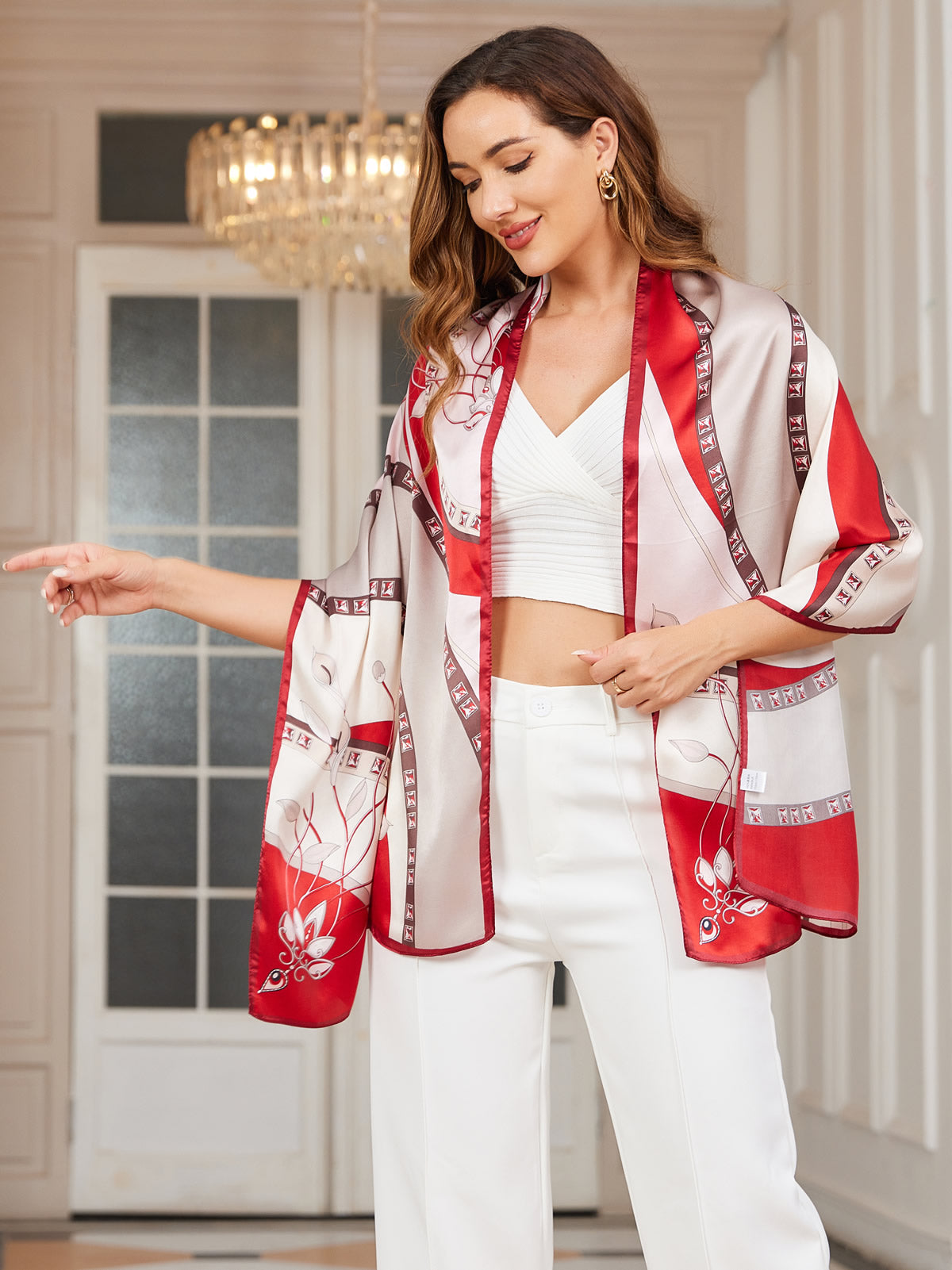 [P031] SilkSilky-CA Pure Silk Scarf 001