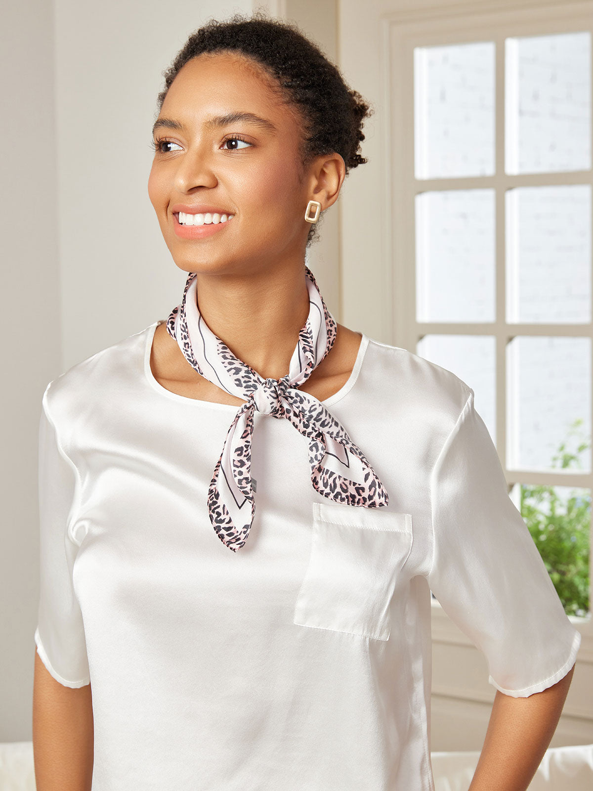 [P032] SilkSilky-CA Pure Silk Scarf 003