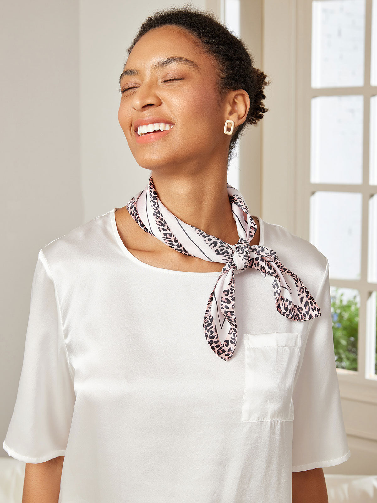 [P032] SilkSilky-CA Pure Silk Scarf 004