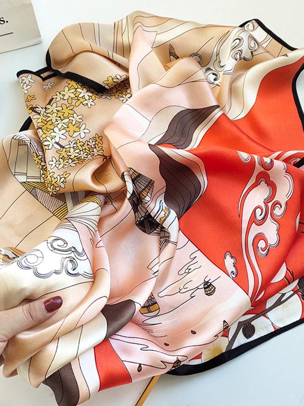 [P077] SilkSilky-CA Pure Silk Scarf 003