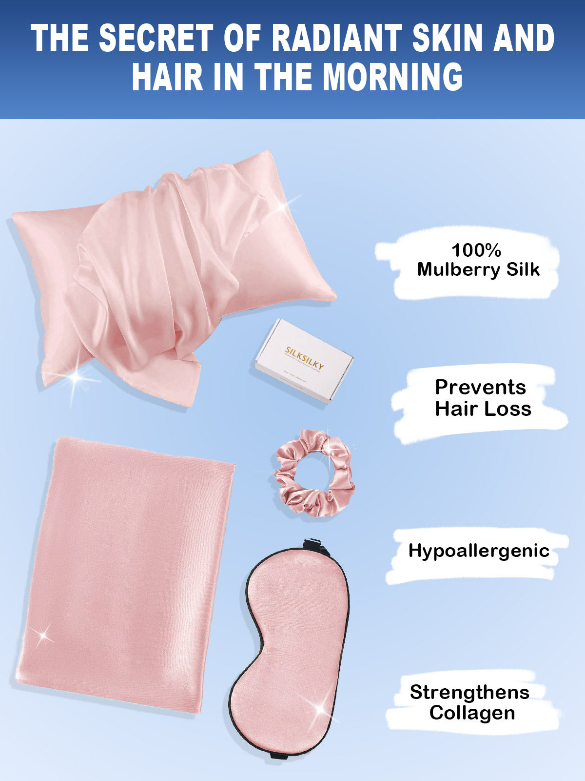 [Pale Mauve] SilkSilky-CA 19Momme Pure Silk Pillowcase Set 002