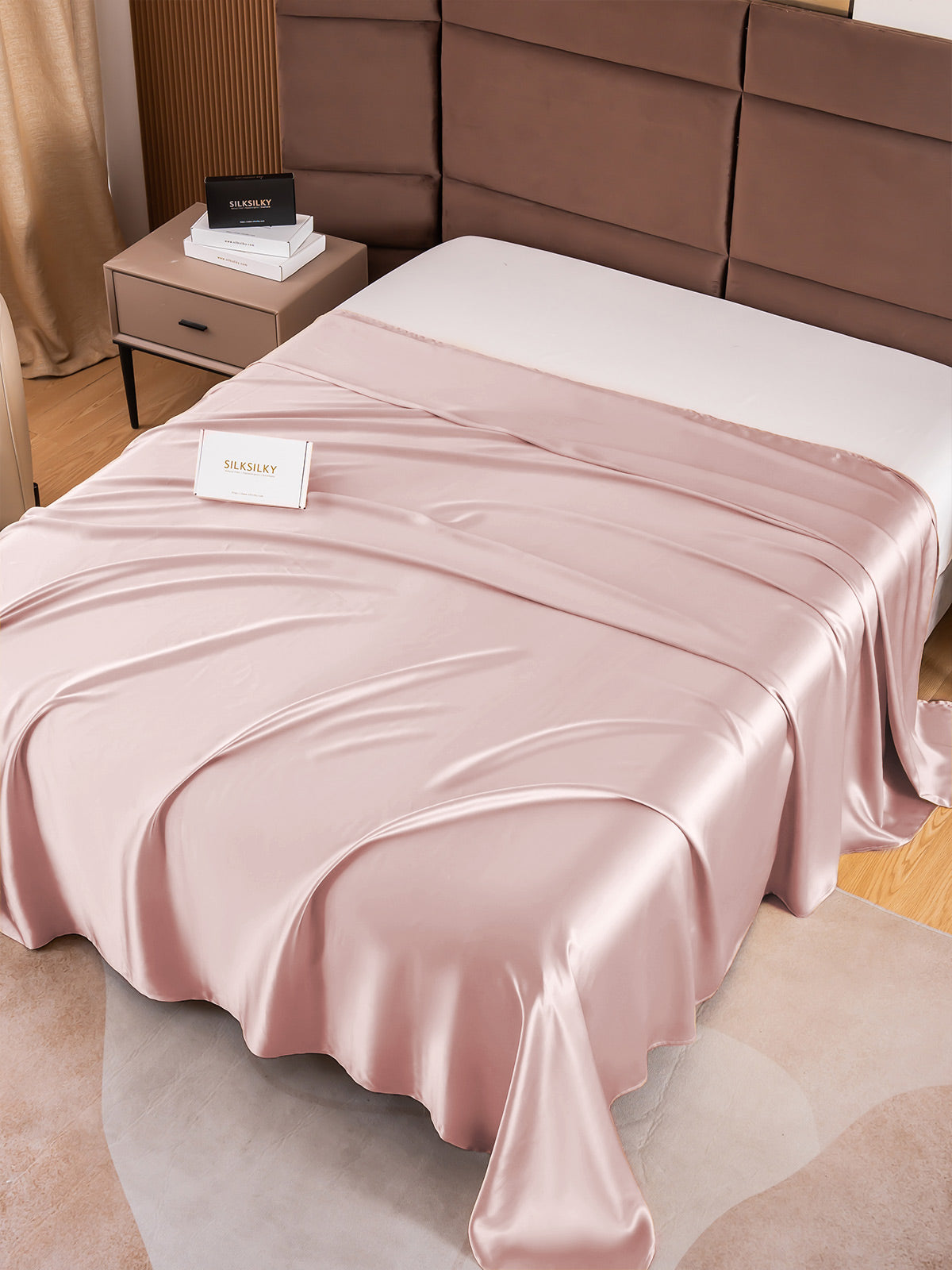 [Pale Mauve] SilkSilky-CA 19Momme Pure Silk Sheet 001