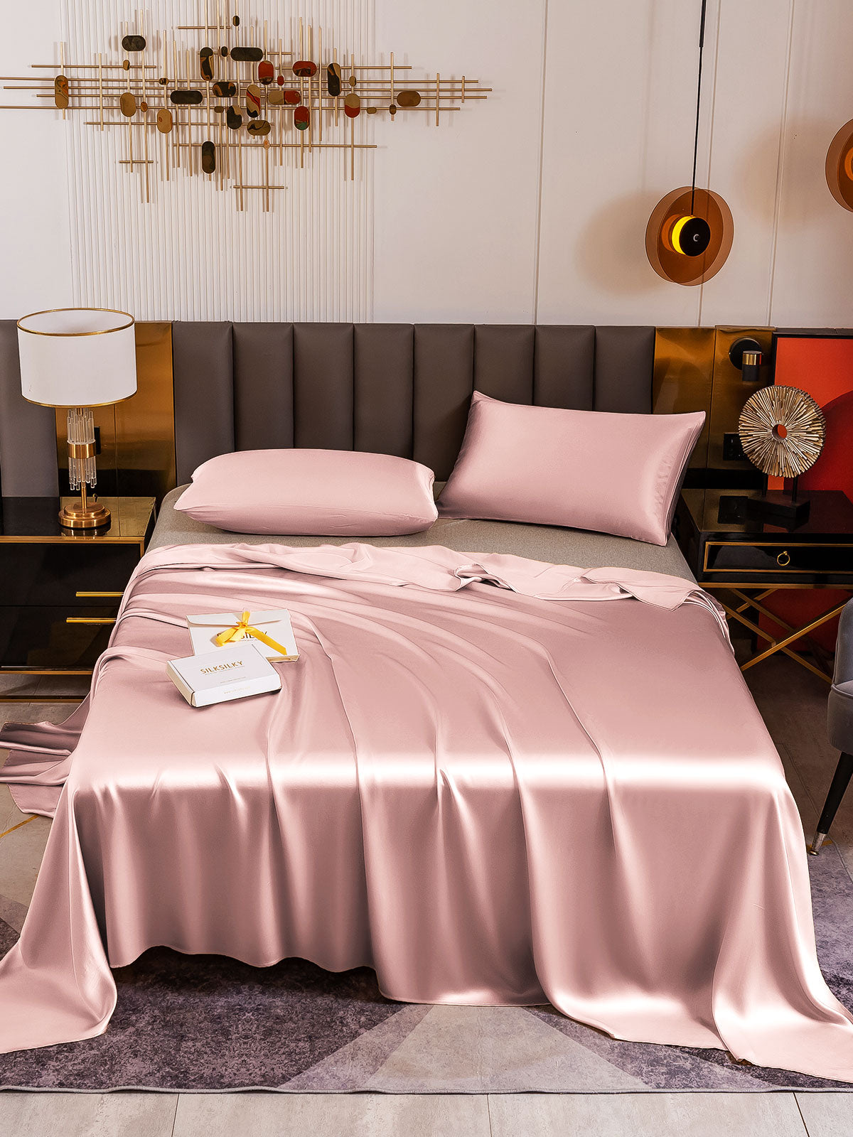 [Pale Mauve] SilkSilky-CA 19Momme Pure Silk Sheet 002