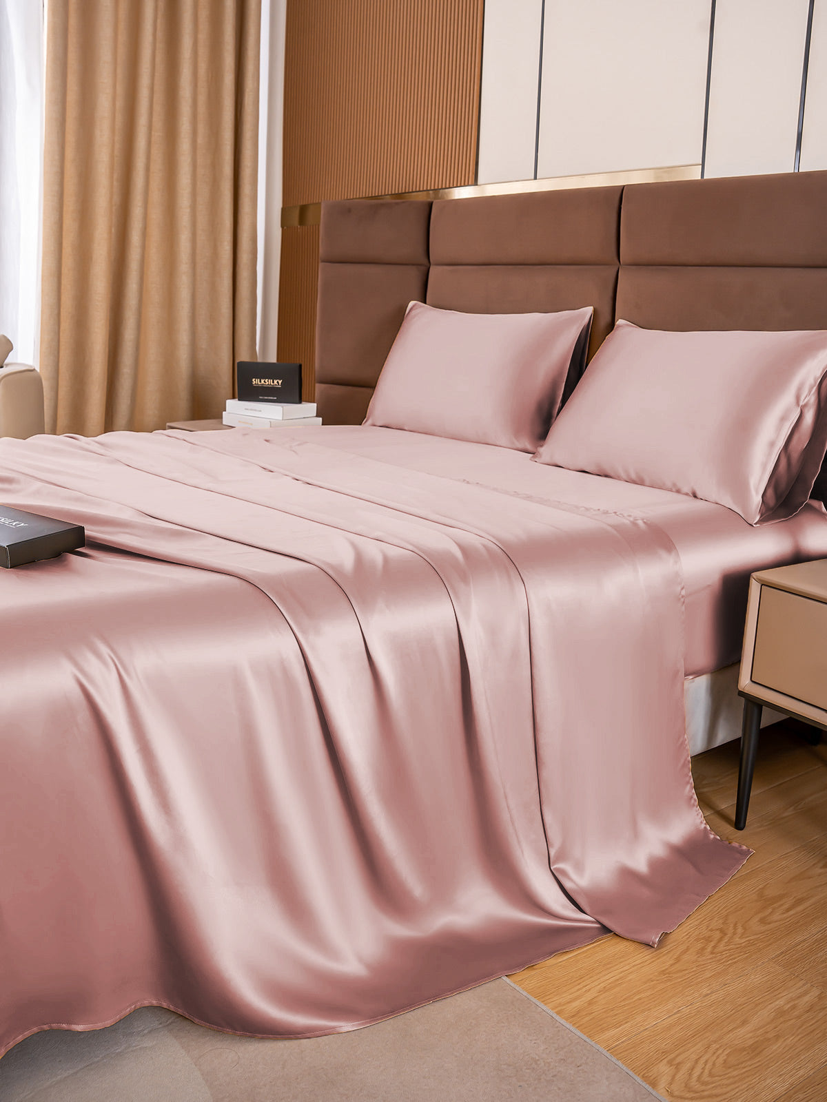 [Pale Mauve] SilkSilky-CA 19Momme Pure Silk Sheet 003