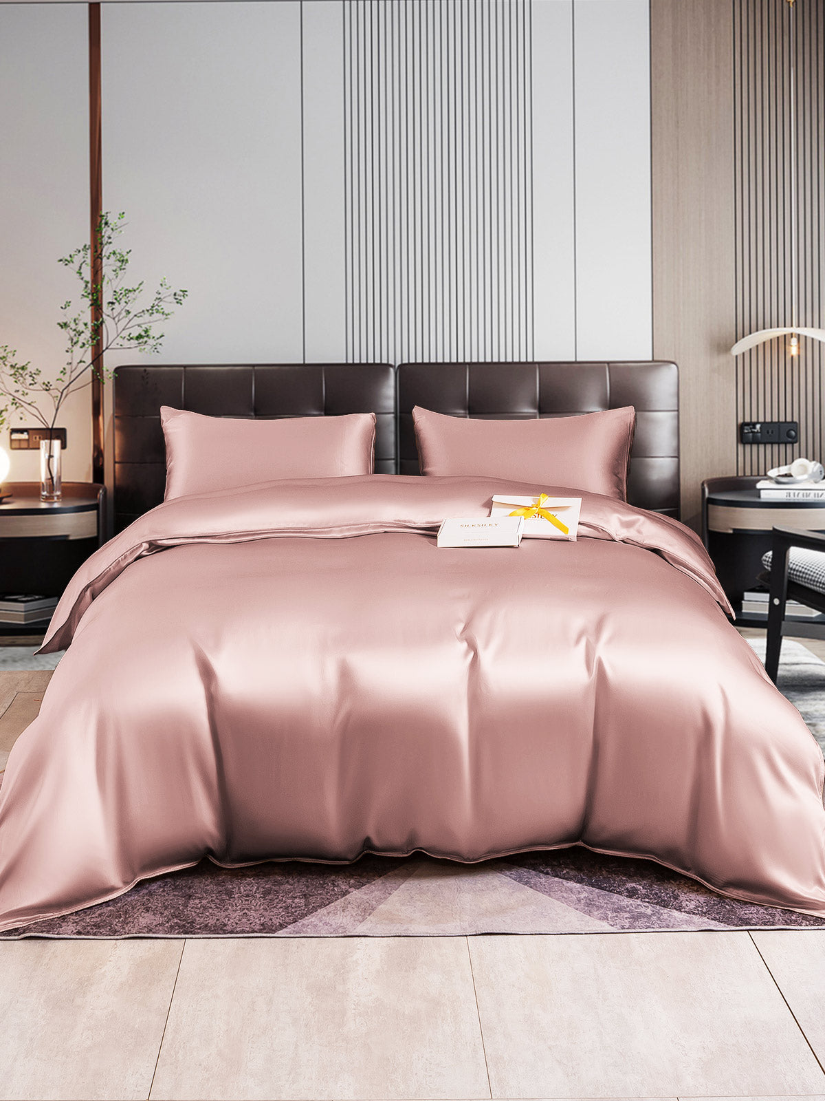 [Pale Mauve] SilkSilky-CA 22Momme Pure Silk Bedding Set 001