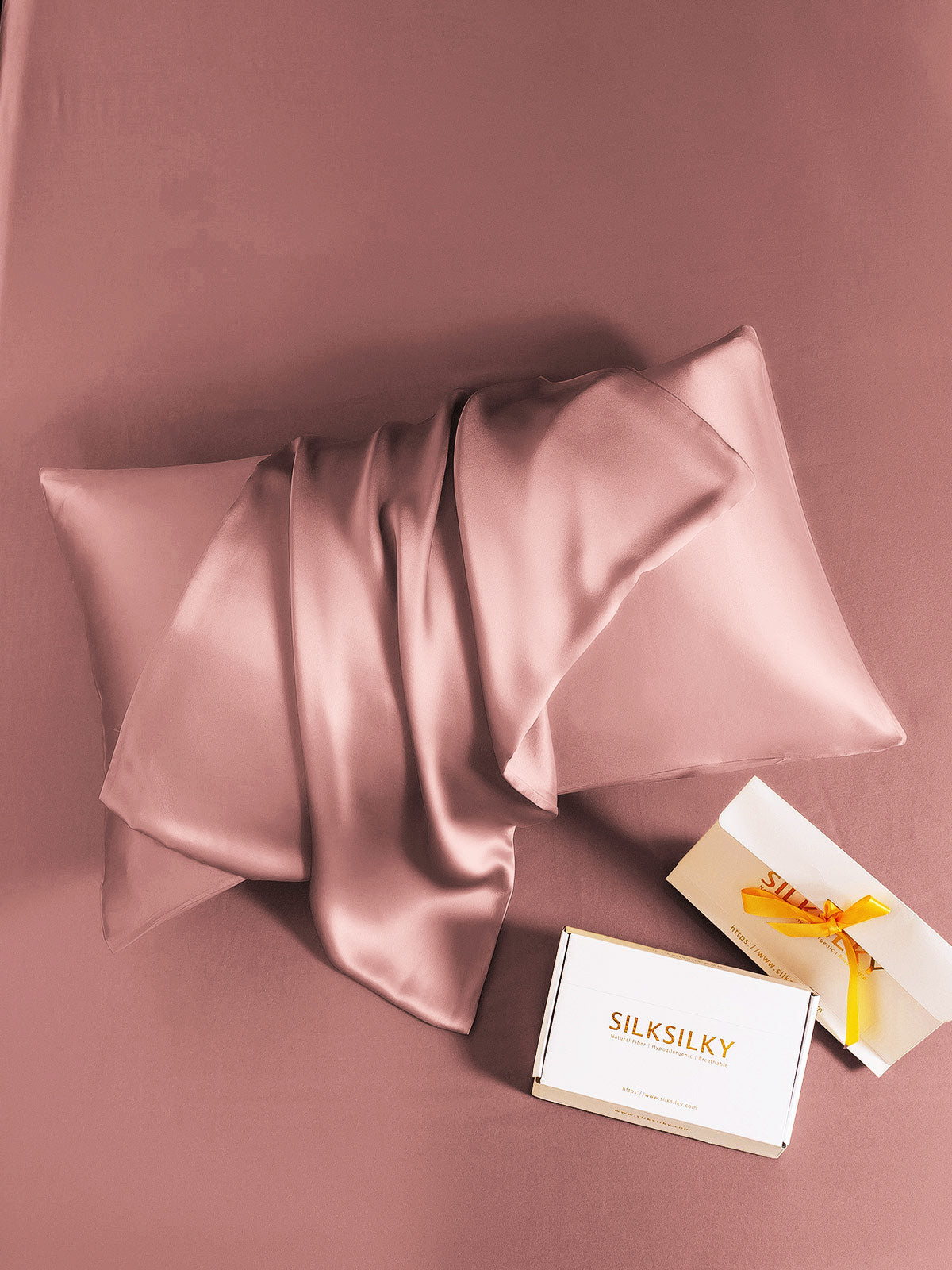 [Pale Mauve] SilkSilky-CA 30Momme Pure Silk Pillowcase 004