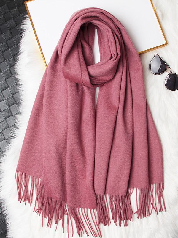 [Pale Mauve] SilkSilky-CA Wool Scarf 006