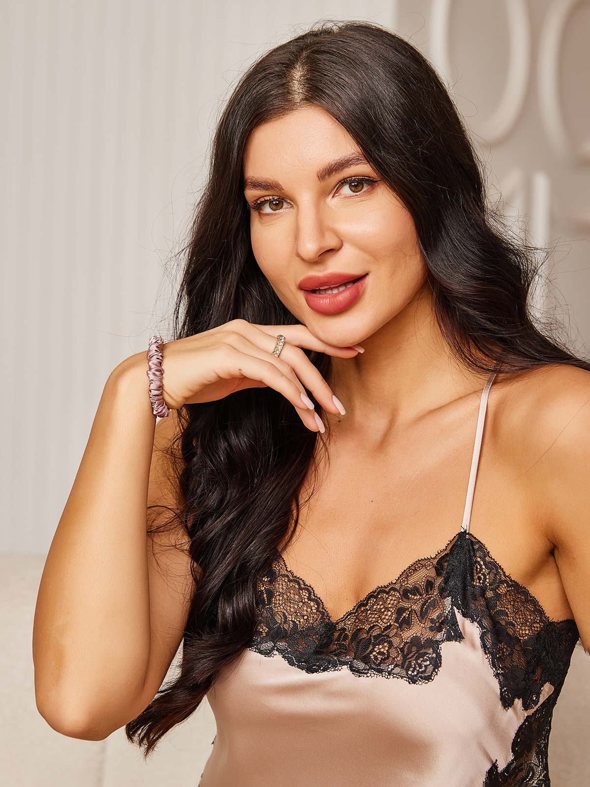 [Pale Mauve] SilkSilky-CA 19Momme Scrunchie 002