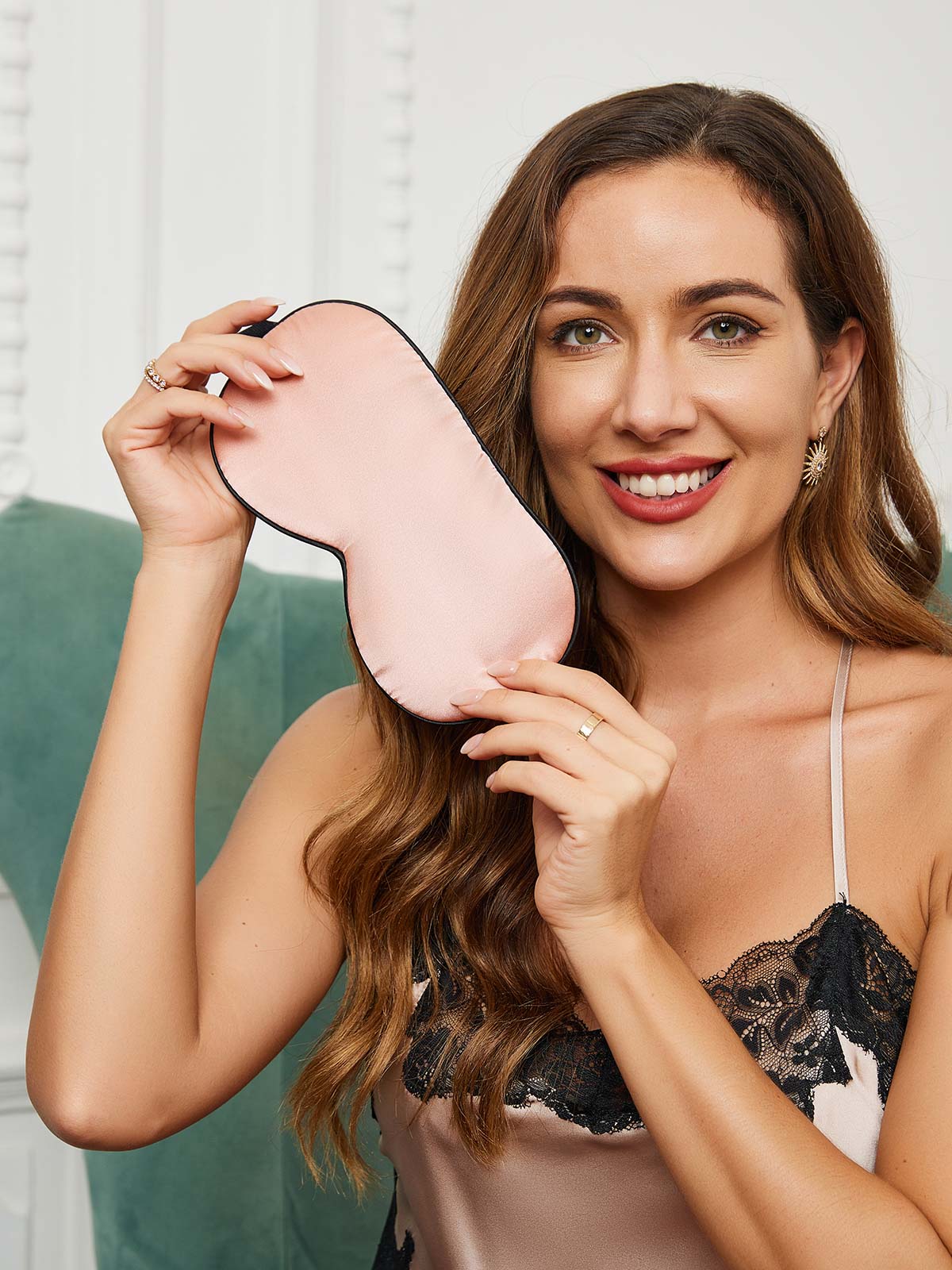 [Pink] SilkSilky-CA 19Momme Pure Silk Eye Mask 005