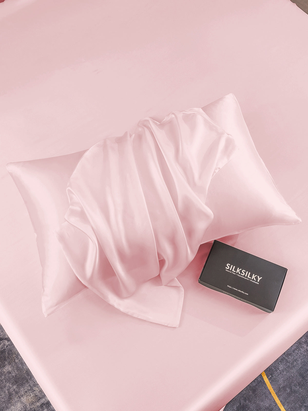 [Pink] SilkSilky-CA 19Momme Pure Silk Pillowcase 005