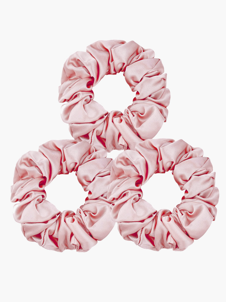 [Pink] SilkSilky-CA 19Momme Pure Silk Scrunchie 003