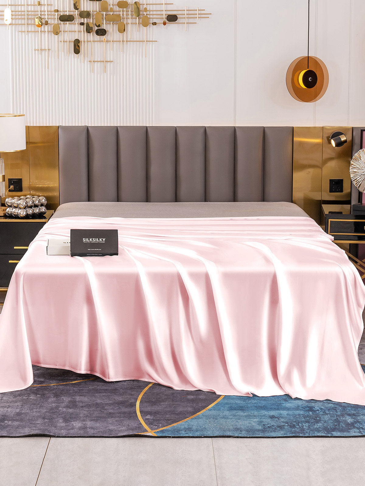 [Pink] SilkSilky-CA 19Momme Pure Silk Sheet 002