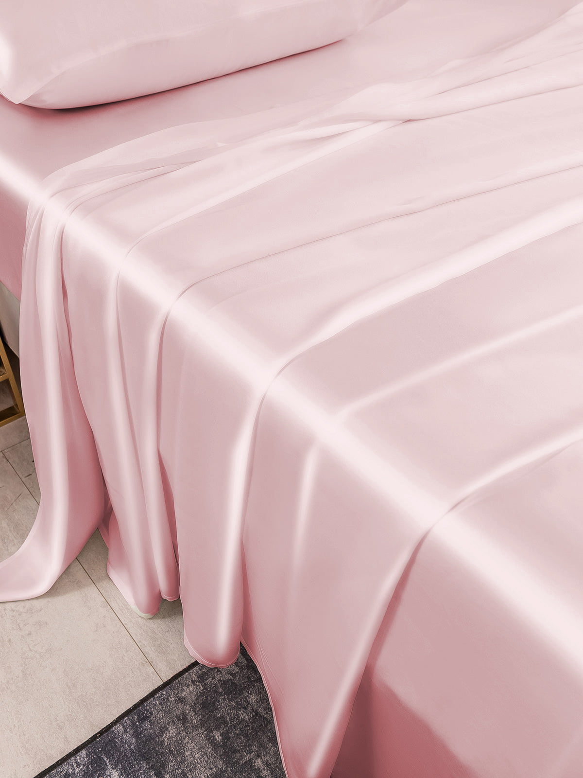 [Pink] SilkSilky-CA 19Momme Pure Silk Sheet 003