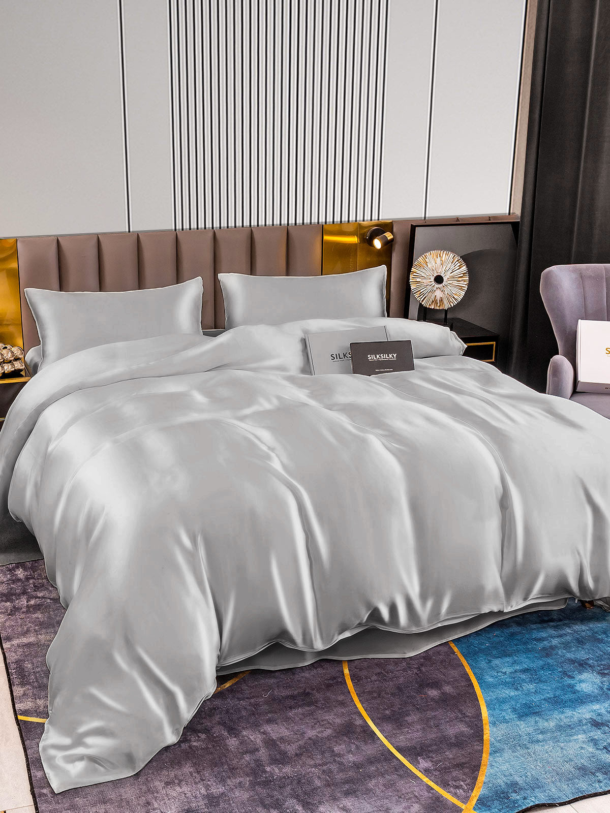 [Pink] SilkSilky-CA 22Momme Pure Silk Bedding Set 002