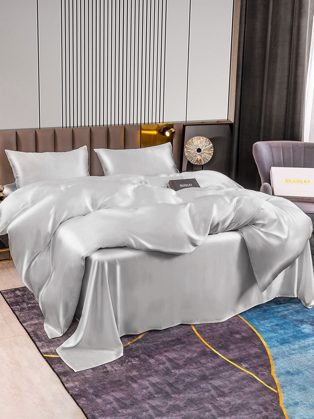 [Pink] SilkSilky-CA 22Momme Pure Silk Bedding Set 003