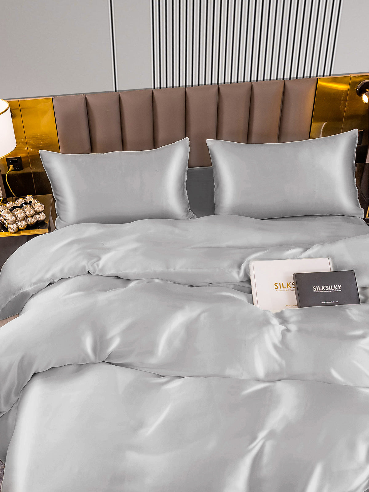 [Pink] SilkSilky-CA 22Momme Pure Silk Bedding Set 004