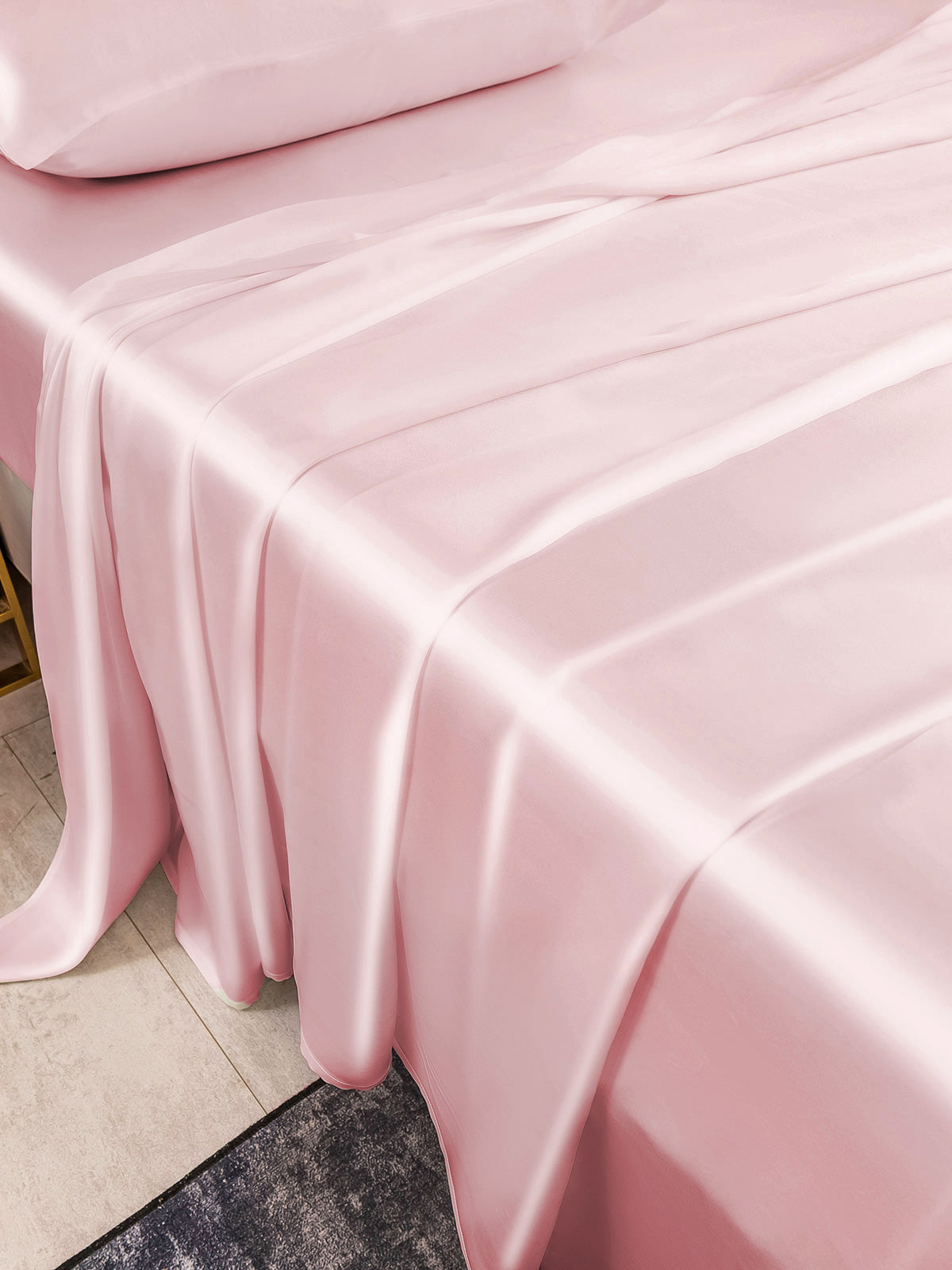 [Pink] SilkSilky-CA 25Momme Pure Silk Bedding Set 003