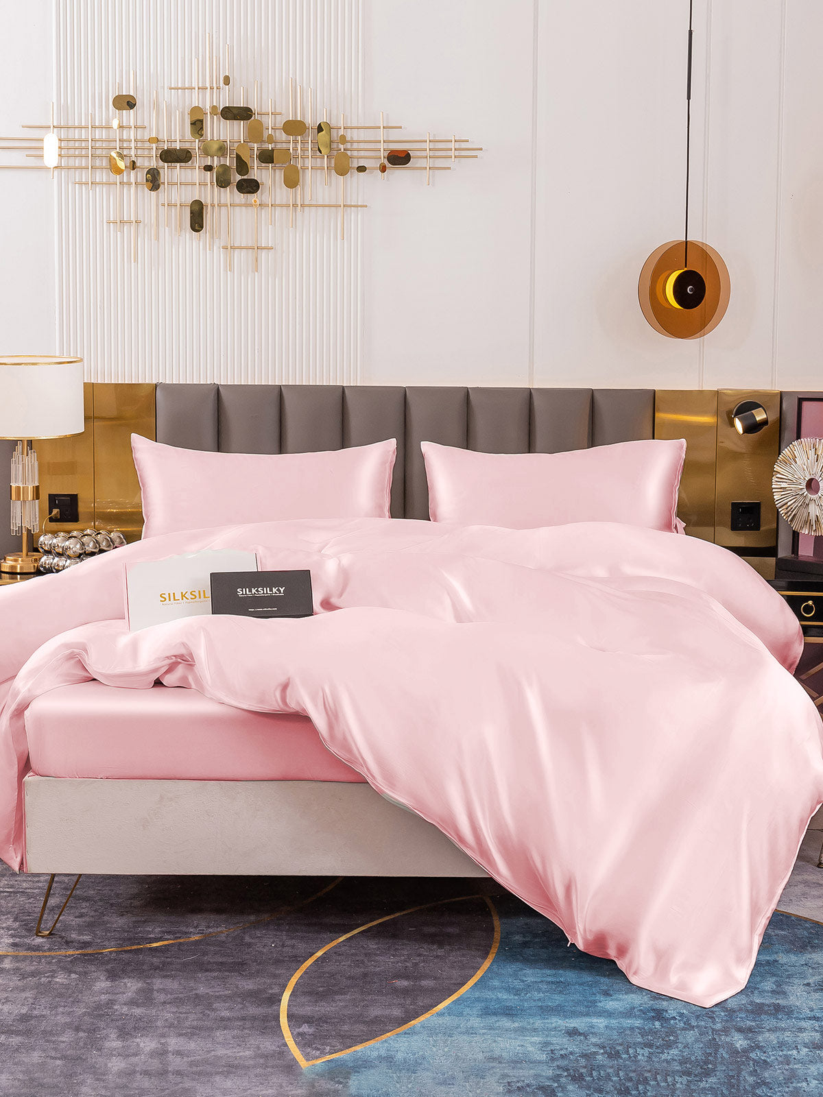 [Pink] SilkSilky-CA 25Momme Pure Silk Duvet Cover 002