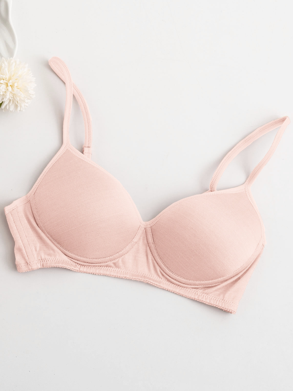[Pink] SilkSilky-CA Silk Knitted Bra 010