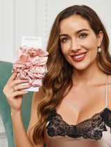 [Pink] SilkSilky-CA Scrunchie 001
