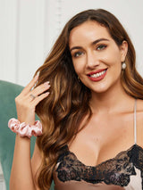[Pink] SilkSilky-CA Scrunchie 002